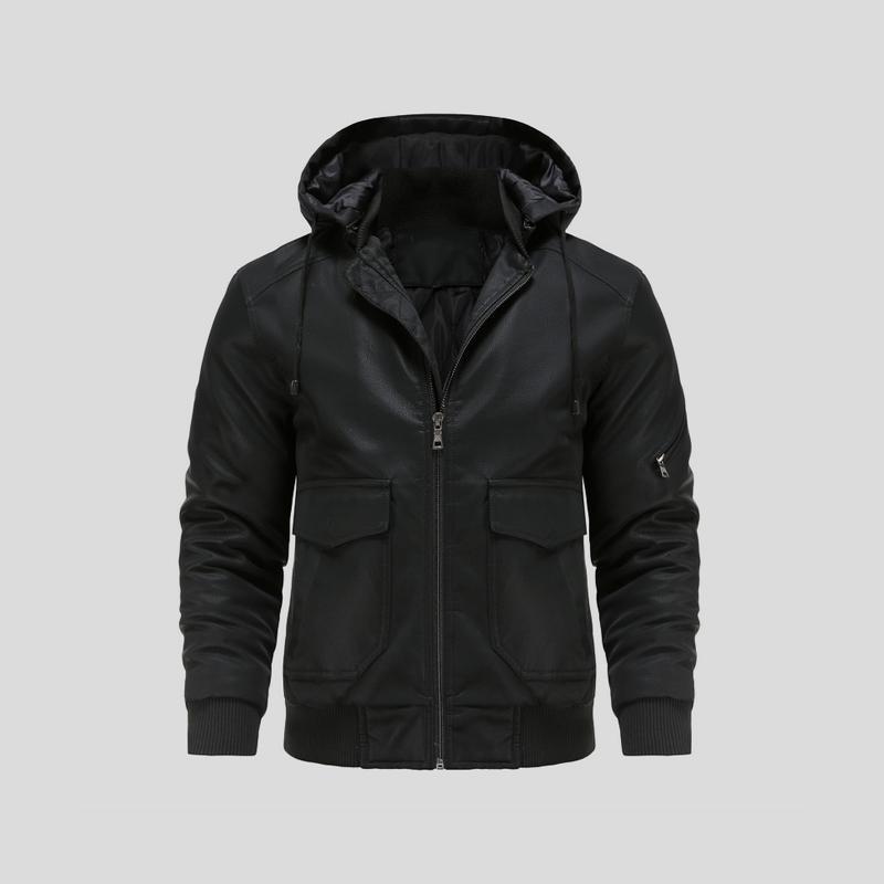 Lance Hooded Leather Jacket