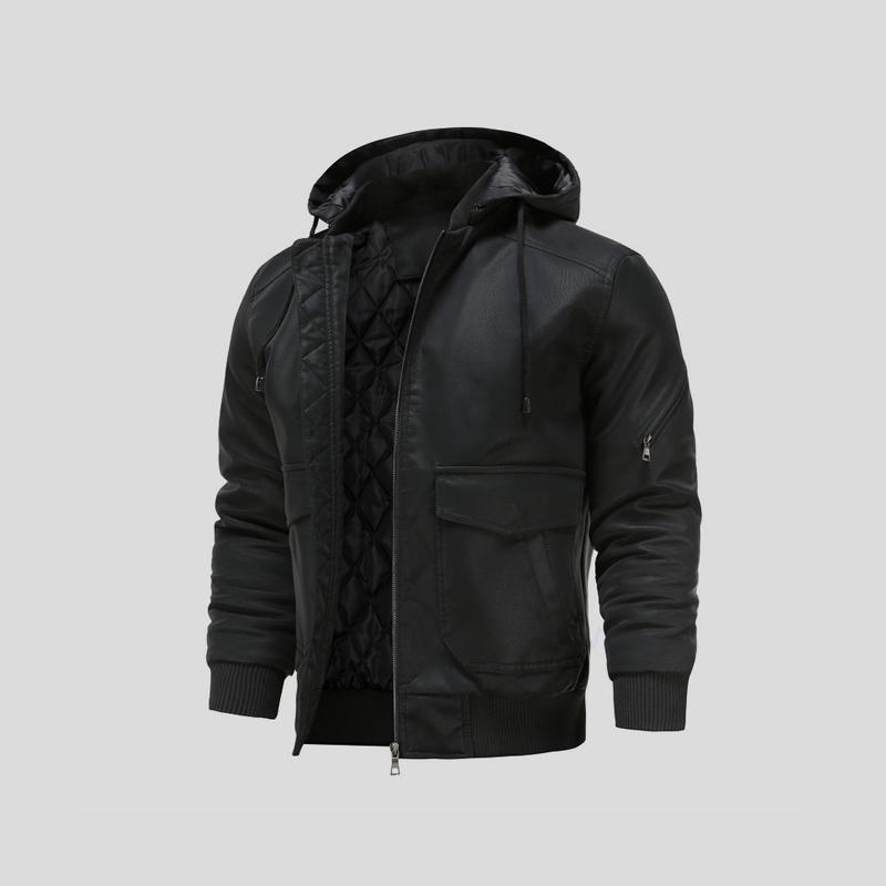 Lance Hooded Leather Jacket